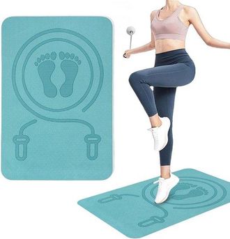 OEM Esterilla De Yoga, Esterilla Deportiva, Esterilla Para Saltar A La Comba 60x40 Cm, Esterilla Antideslizante De Tpe De 8 Mm De Grosor, Azul