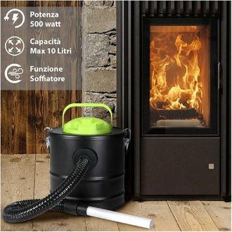 Trade Shop Trade Shop - Aspiracenere Elettrico 500w Serbatoio Capacit&agrave; 10lt Aspirapolvere Cenere 4887