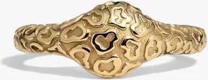 Awe Inspired Leopard Print Signet Ring in 14K Gold Vermeil at Nordstrom, Size 8