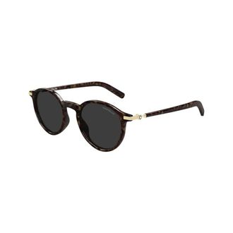 Montblanc Sunglasses, male, Brown, Size: 49 MM Mb0461S Round Sunglasses