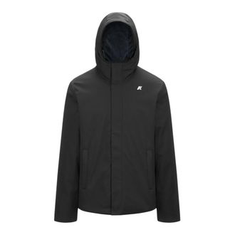 K-Way K-Way, Light Jackets, male, Black, Size: 2XL Jacko Twill Marmotta Parka Coat