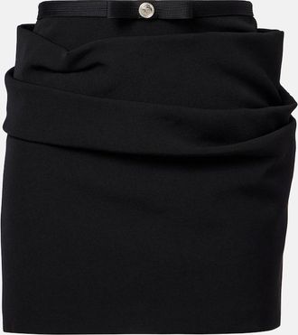 Versace Minigonna in gabardine di lana vergine