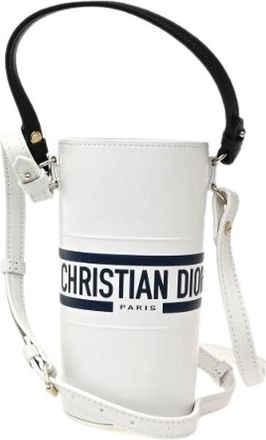 Dior Pre-owned Vibe flessenhouder tas - Dames - Vintage Tas - Wit - ONE Size - Leer - Vintage