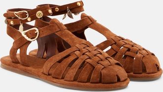 Ancient Greek Sandals Karina suede fisherman sandals