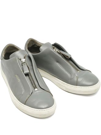 Axel Arigato Clean 90 zip-fastening leather sneakers - Grey