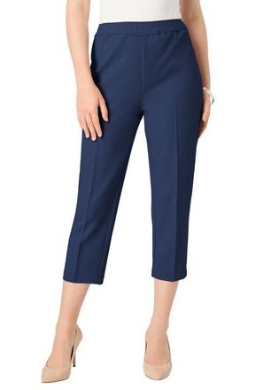Roaman's Plus Size Bend Over Capri Pant in Navy at Nordstrom, Size 26