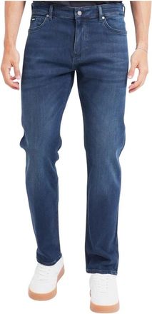 HUGO BOSS Slim-fit Stretch Cotton Blend Jeans - Heren - Slim Fit Jeans - Blauw - W38 - Katoen - Jeans
