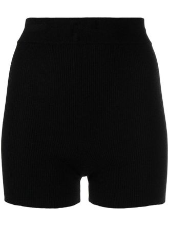 Cashmere in Love Alexa ribbed-knit biker shorts - women - RWS Wool/Cashmere - M - Black