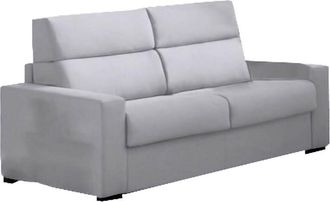 Dmora Dmora - Sof&aacute; Cama 3 Plazas Quindici, Sof&aacute; Convertible Para Sal&oacute;n, Acolchado, Desenfundable, Calidad 100% Made In Italy, 220x95 H100 Cm, Gris Claro
