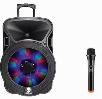 Trade Shop Trade Shop - Caso Ac&uacute;stico Port&aacute;til 1000 W Carro De Bluetooth Con Micr&oacute;fono Alien-15 Eventos