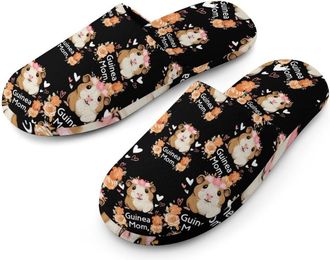 Generic Guinea Pigs Mom Mens Cozy Memory Foam Slippers Warm Cotton House Shoes Comfy Slipper for Indoor Outdoor
