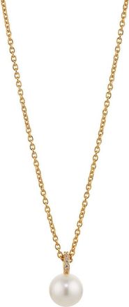 Nadri Freshwater Pearl Pendant Necklace in Pearl/Gold at Nordstrom