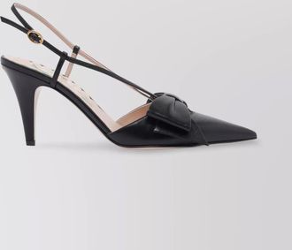 Valentino Garavani mid heel bow detail slingback pumps