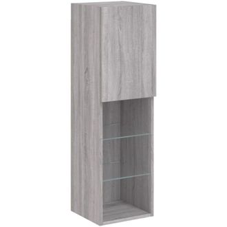 vidaXL Vidaxl - tv Cabinet with led Lights Grey Sonoma 30.5x30x102 cm