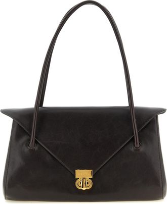Marni Brown Calfskin Shoulder Womens Bag