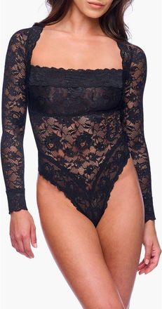 Cosabella Nsn Long Sleeve Teddy in Black at Nordstrom, Size X-Large