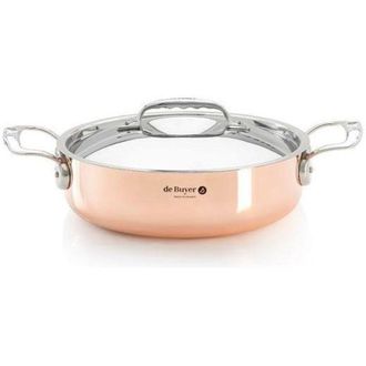 De Buyer Prima Matera Pentola Rame-Inox Bassa 28cm per Induzione