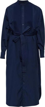 Kenzo Jurk met ceintuur - Dames - Shirt Kleedjes - Blauw - M - Katoen - Kleedjes