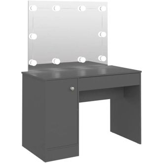 vidaXL Vidaxl - Makeup Table with led Lights 110x55x145 cm mdf Grey