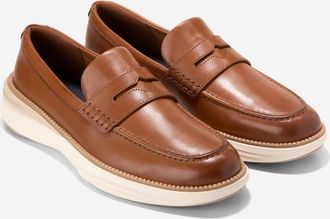 Cole Haan Mens Cole Haan &Oslash;riginalGrand Horizon Leather Mens Tan Penny Loafers - Brown - Size: 10