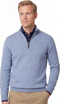 Casamoda Casa Moda lichtblauw half-zip trui met boord