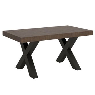 Itamoby Mesa extensible 90x160/264 cm efecto madera nogal, hierro