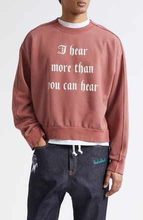 Undercover Graphic Cotton Sweatshirt in Pink Brown at Nordstrom, Size 2