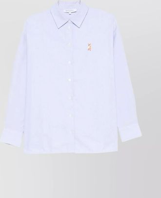 Maison Kitsuné cotton shirt with long sleeves and structured collar