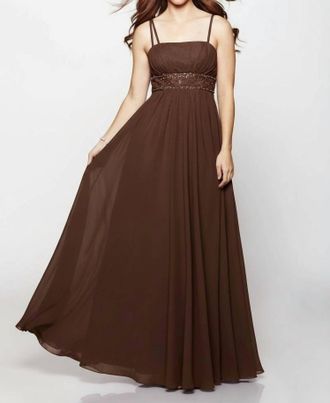 Milano Formals Womens Goddess Aura Gown Dress In Truffle