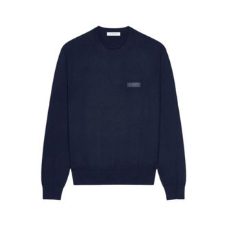 Givenchy Jersey de lana con grosgrain - Sweatshirts & Hoodies - Hombre - Azul - M