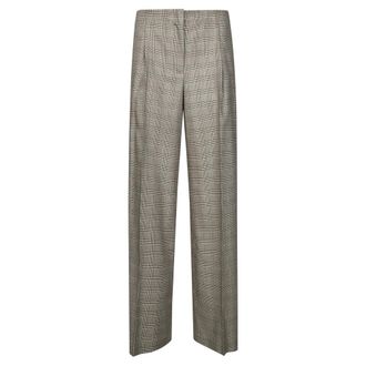 8pm Wide Trousers, female, Beige, Size: M Pantaloni Vita bassa Ampio a quadri Mary-a