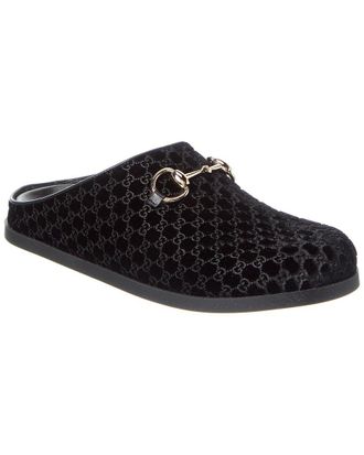 Gucci Horsebit Gg Velvet Mule