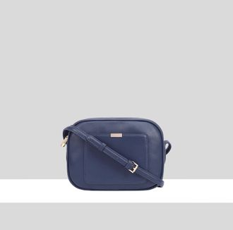 Paul Costelloe Womens Sazava Leather Cross Body Bag - Blue - One Size