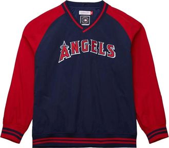 Mitchell & Ness x MLB Maglione Los Angeles Angels con scollo a V - Blu