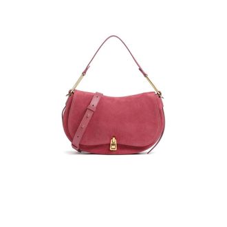 Coccinelle Magie Suede Bimaterial Medium - female - Coccinelle - Shoulder Bags - Pink - ONE SIZE - Bags