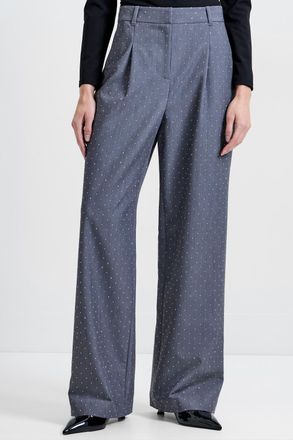 French Connection Womens Grey Diamante Darted Tailored Trousers - Size 10 UK