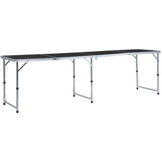 vidaXL Mesa De Camping Plegable De Aluminio Gris 240x60 Cm Vidaxl