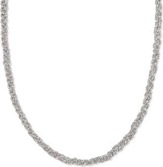 Kendra Scott Womens Gabriella Braided Chain Necklace In Silver