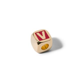 Miu Miu Enameled Metal Dice Charm, Woman, Red