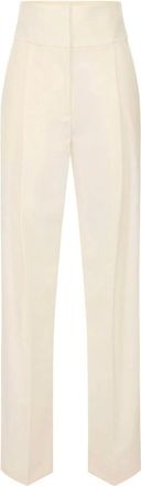 Elisabetta Franchi Dames, Broeken, Beige, Maat: XL Gabardine