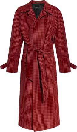 Balenciaga Cappotto in pied-de-poule - Rosso