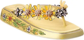 Roger Vivier Satin & Leather Sandal