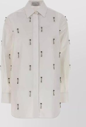 Stella McCartney crystal-embellished cotton shirt