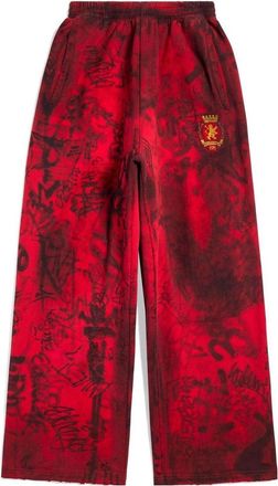 Balenciaga Skater Graffiti Baggy Sweatpants Red 740028TOVA86400