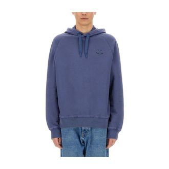 Paul Smith Hoodies, male, Blue, Size: S Happy Hoodie