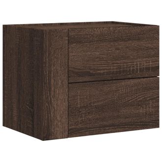 vidaXL Comodino A Muro Rovere Marrone 45x30x35 Cm - Vidaxl