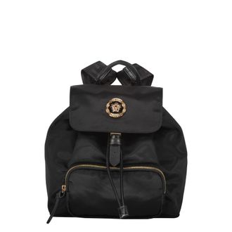 Versace Logo Detail Nylon Backpack