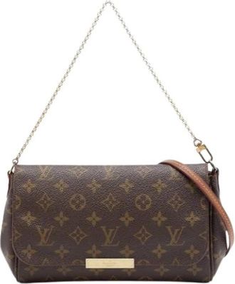 Louis Vuitton Pre-owned Favorite MM - Dames - Vintage Schoudertas - Bruin - ONE Size - Leer - Vintage