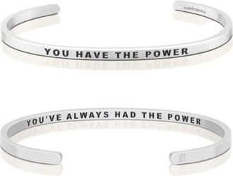 Mantra You Have The Power, Youve Always Had The Power bracelet in Silver at Nordstrom