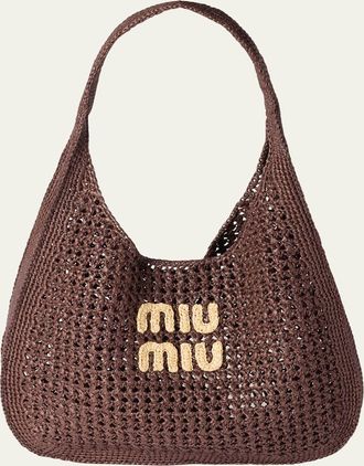 Miu Miu Woven Viscose Tote Bag